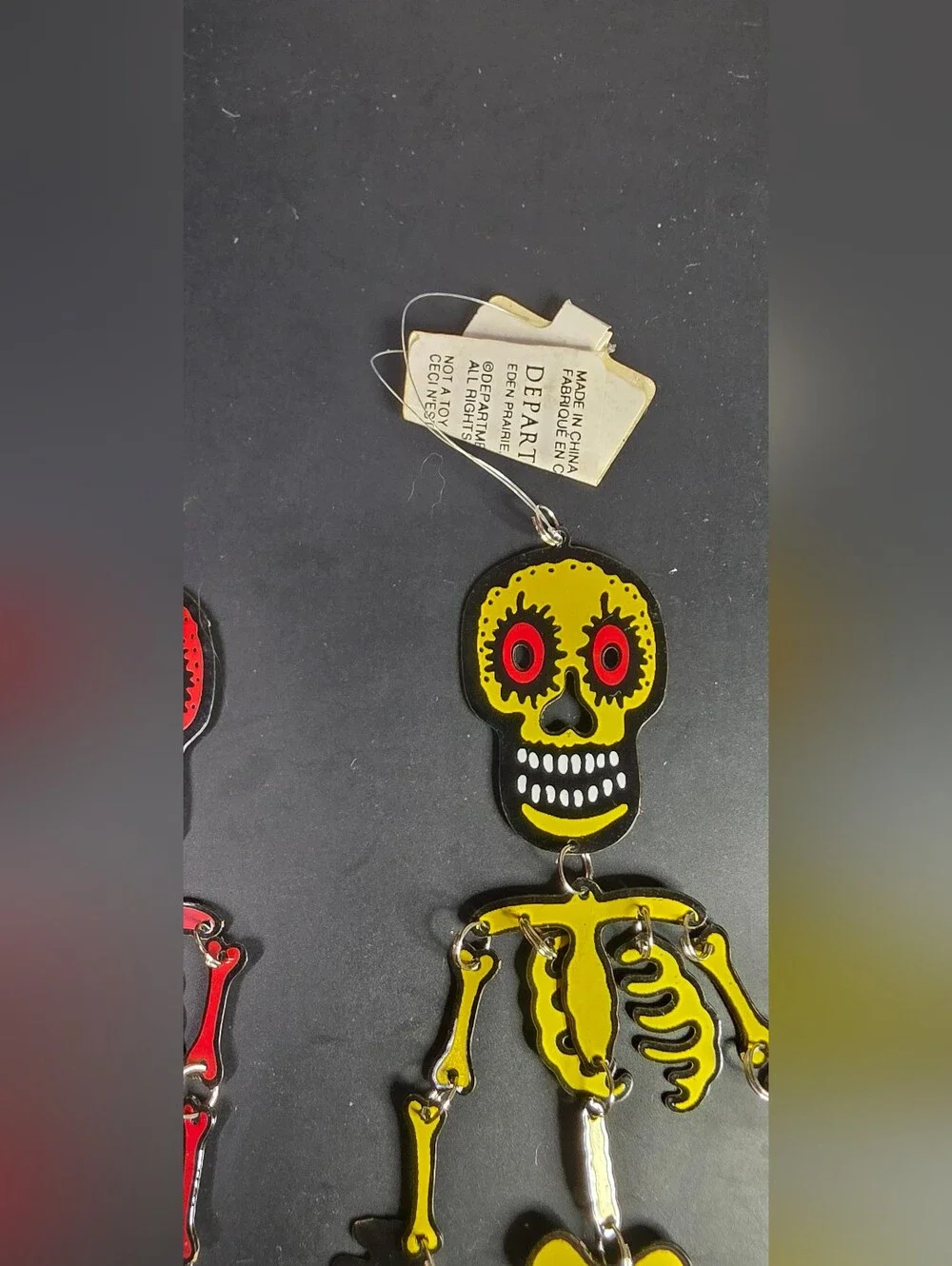 Vintage Dept 56 articulated Skeletons Set Of 2